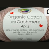 Countrywide Yarns Organic Cotton & Cashmere 4ply