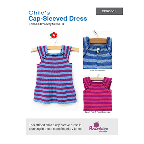 Broadway Yarns Childs Cap Sleeved Dress