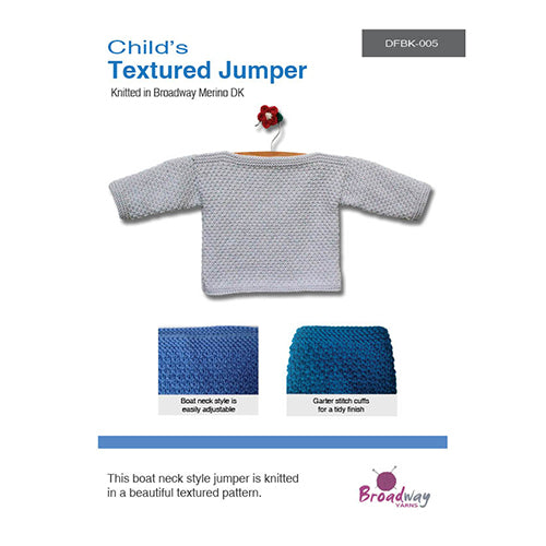 Broadway Yarns Childs Textured Jumper