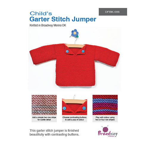 Broadway Yarns Childs Garter Stitch Jumper