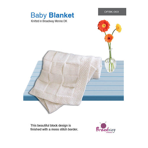 Broadway Yarns Baby Blanket Stroller and Cot sizes