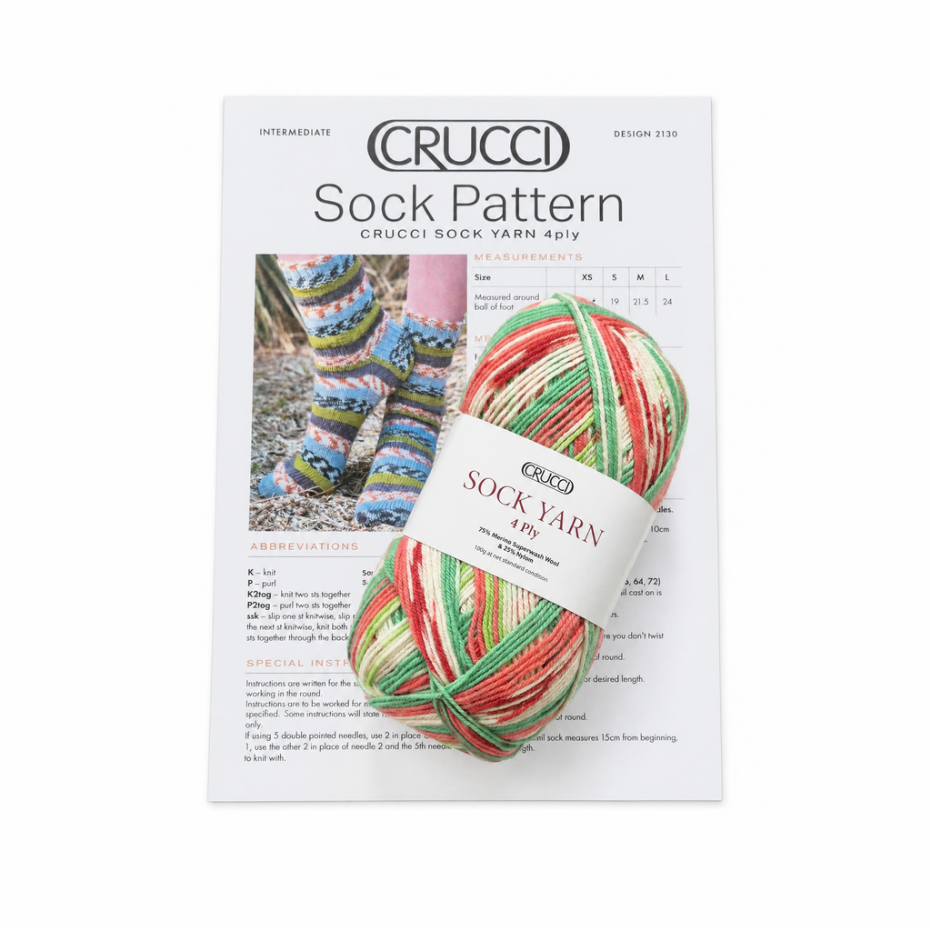 Crucci Sock yarn + free sock pattern