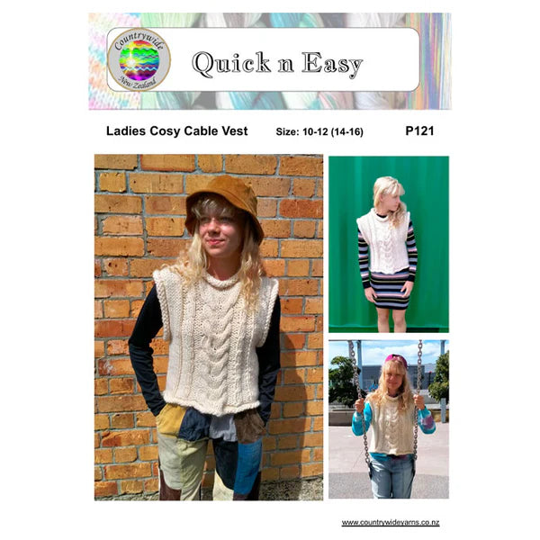 Countrywide Yarns Quick N Easy Cosy Cable Vest