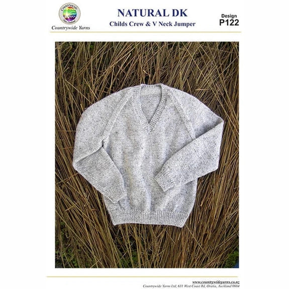 Countrywide Yarns Naturals Child's Crew & V Neck Jumper