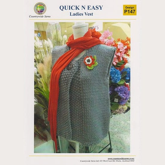 Countrywide Yarns Quick N Easy Ladies Vest