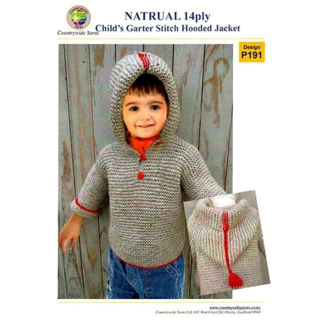 Countrywide Yarns Child Garter Stitch Hooded Jacket