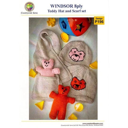Countrywide Yarns Windsor Teddy, Hat & Scarf Set