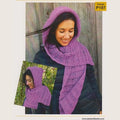 Countrywide Yarns Aran Knit Farah's Hooded Scarf