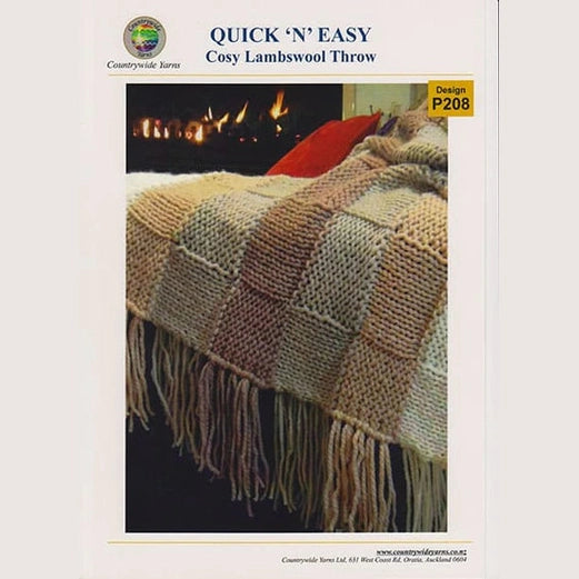 Countrywide Yarns Quick N Easy Cosy Lambswool Throw