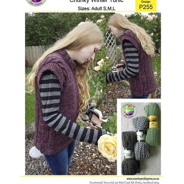 Countrywide Yarns Naturals Ladies Chunky Winter Tunic