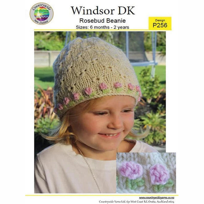Countrywide Yarns Windsor Rosebud Beanie