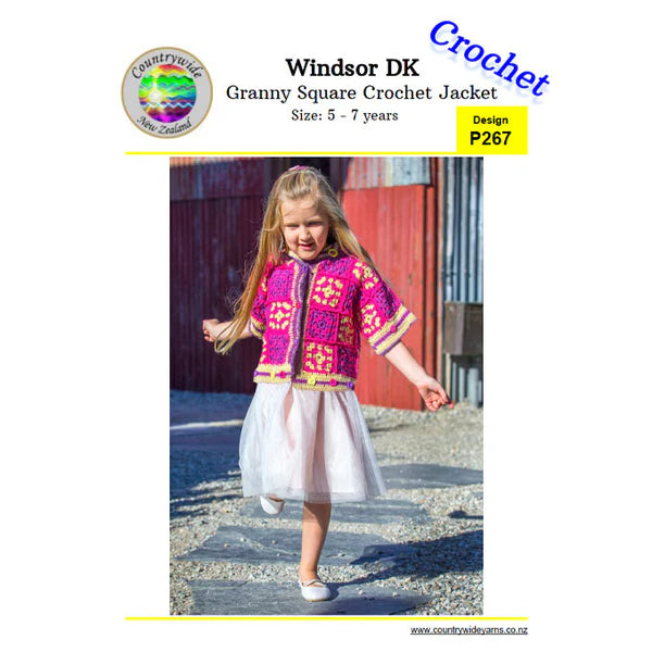 Countrywide Yarns Windsor Granny Square Crochet Jacket
