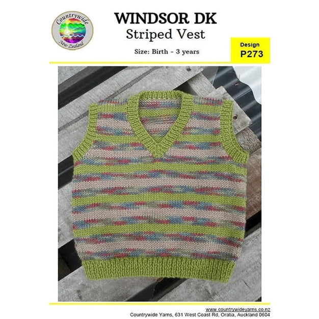 Countrywide Yarns Windsor Striped Vest