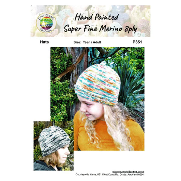 Countrywide Yarns Hand Printed Super Fine Merino Hat