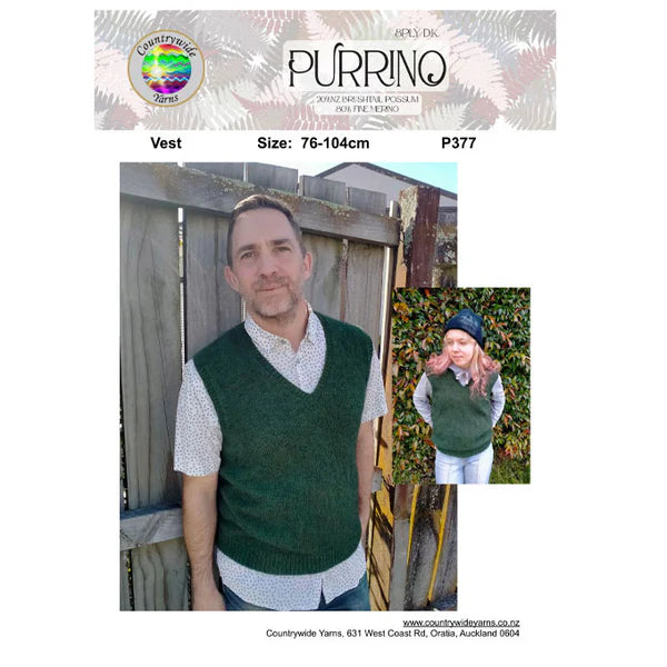 Countrywide Yarns Purrino Men's Vest