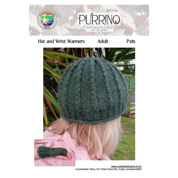 Countrywide Yarns Purrino Hat & Wrist Warmers