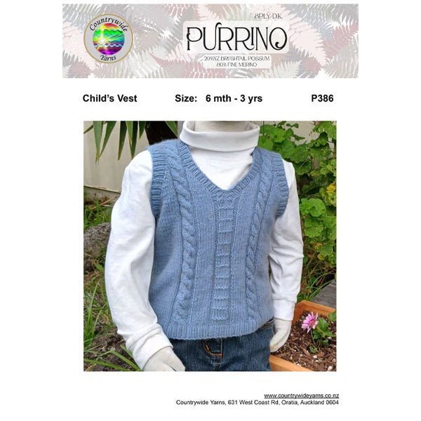Countrywide Yarns Purrino Child's Vest