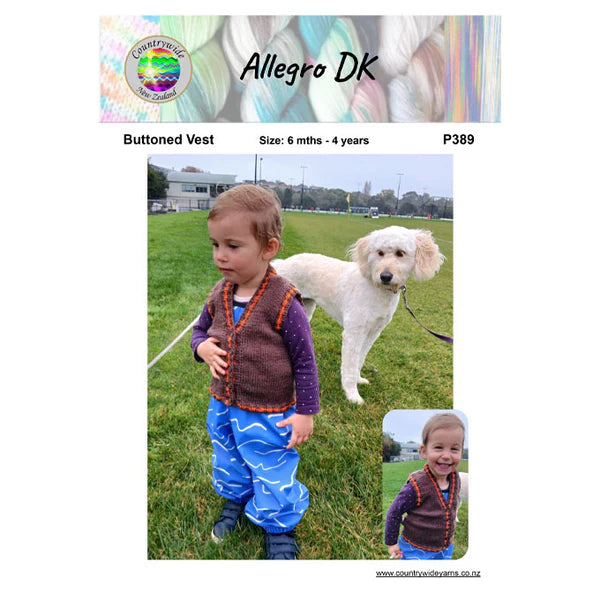 Countrywide Yarns Allegro Buttoned Vest