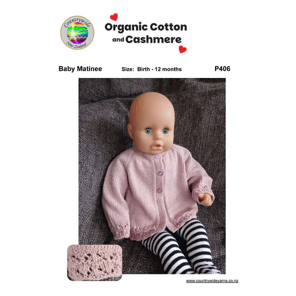 Countrywide Yarns Organic Cotton & Cashmere Baby Matinee