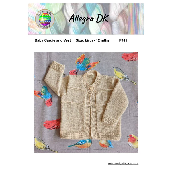 Countrywide Yarns Allegro Baby Cardie & Hat