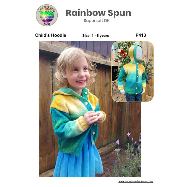 Countrywide Yarns Rainbow Spun Child's Hoodie