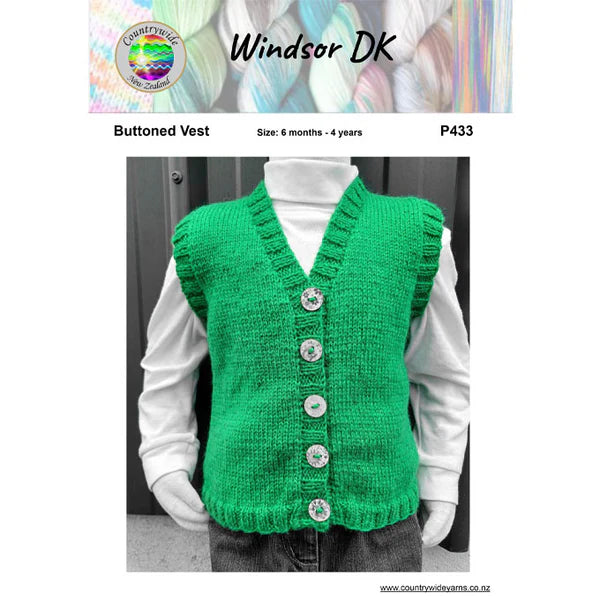 Countrywide Yarns Windsor Buttoned Vest