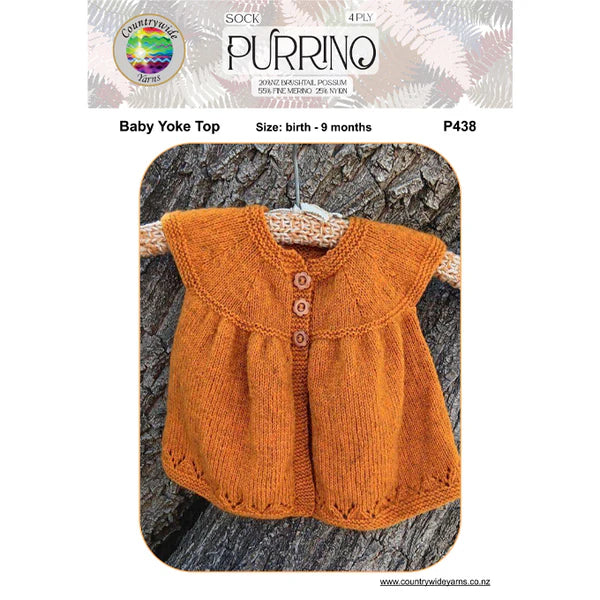 Countrywide Yarns Purrino Baby Yoke Top