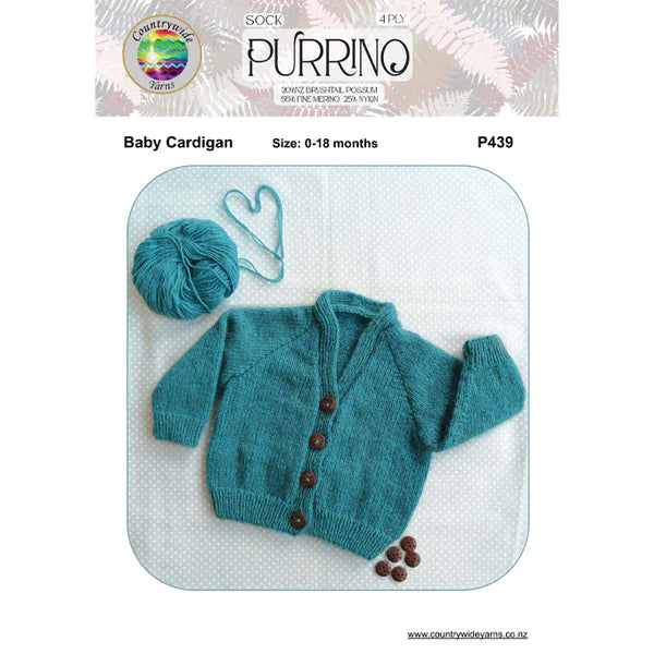 Countrywide Yarns Purrino Sock Baby Cardigan