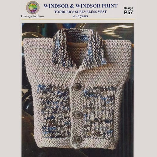 Countrywide Yarns Windsor Toddler's Sleeveless Vest