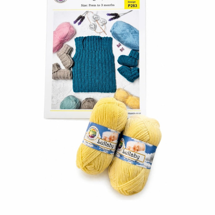 Countrywide Yarns Rib Singlet & Boots + Lullaby 4 ply