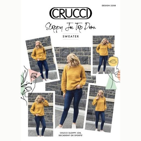 Crucci Women's  Sloppy Joe Top Down Sweater