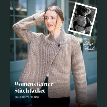 Crucci Women's Garter Stitch Jacket