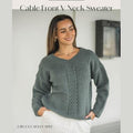 Crucci Cable Front V Neck Sweater
