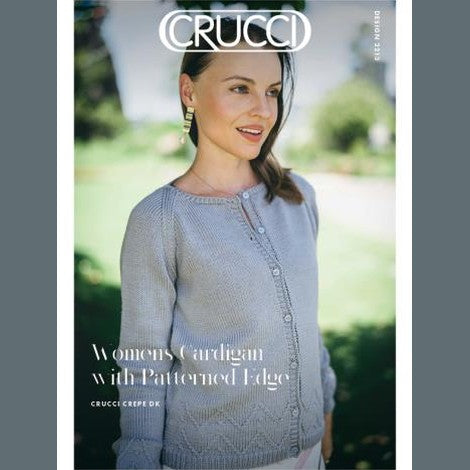 Crucci Womens Cardigan with Patterned Edge