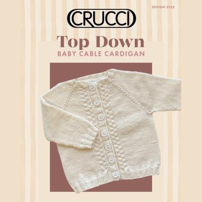 Crucci Top Down Cable Baby Cardigan