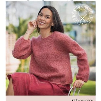 Crucci Women's Top Down Elegant i-cord Sweater