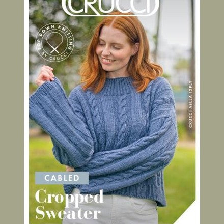 Crucci Women's Cabled Cropped Sweater