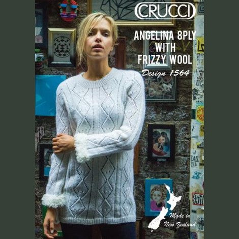 Crucci Women's Lacy Sweater with Frizzy Trims