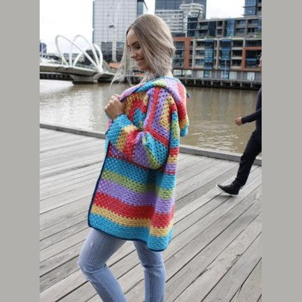 Crucci Women's Crocheted Hooded Jacket