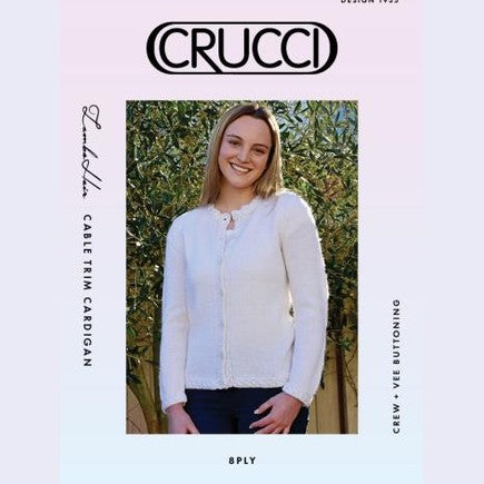 Crucci Women's Cable Trim Cardigan
