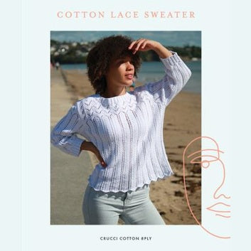 Crucci Women's Cotton Lace Sweater