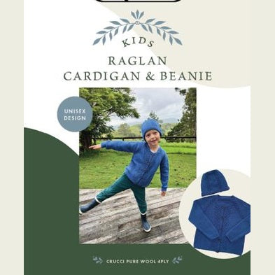 Crucci Childs Unisex Raglan Cardi + Beanie