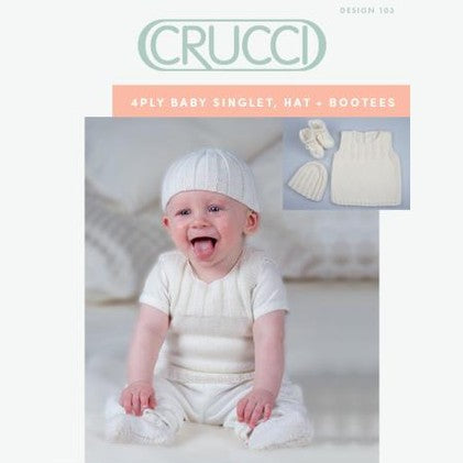 Crucci Singlet, Hat & Bootees